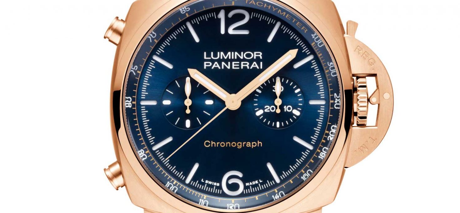 Replica Orologi Panerai Luminor Chrono Goldtech Blu Notte